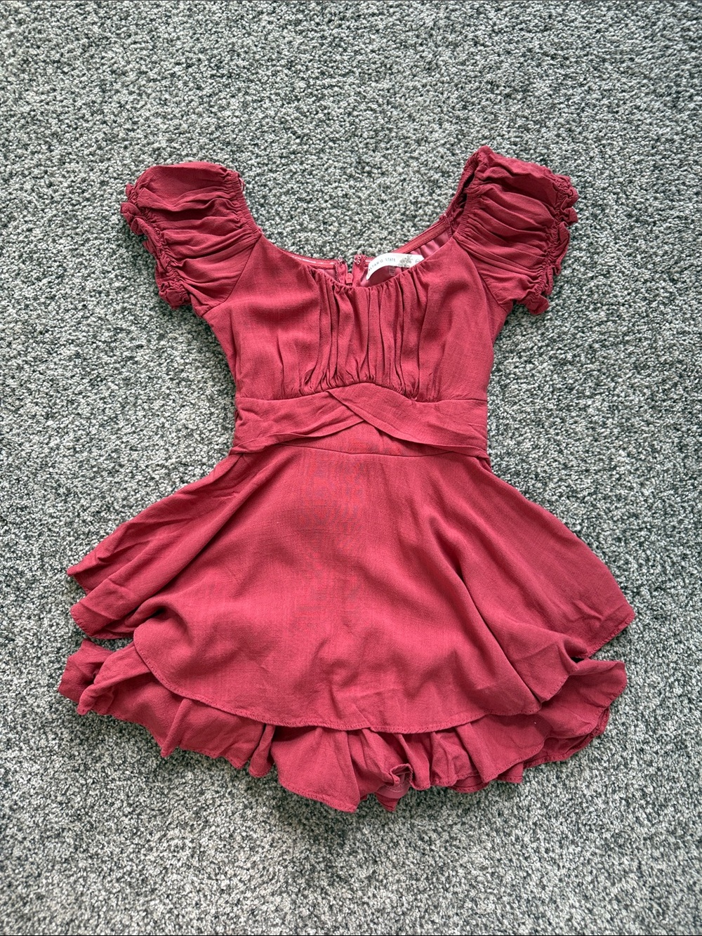 Altar’d State Romper - Deep Red - XXS